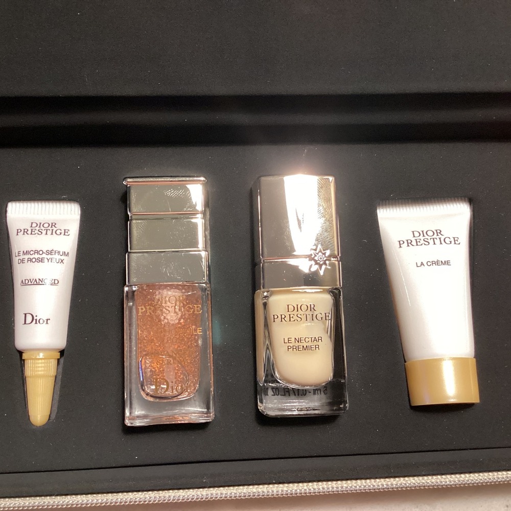 Dior Prestige Skincare Set Travel Kit Case La Micro Huile Serum Moisturizer - Picture 7 of 8